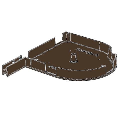 RKF18002 # Крышка боковая круглая алюминиевая коричневая