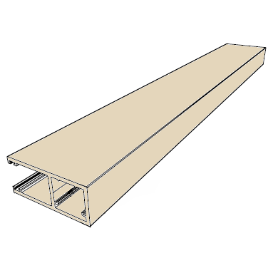 RG65BS04 # Профиль направляющий под вставку-щетку усиленный бежевый