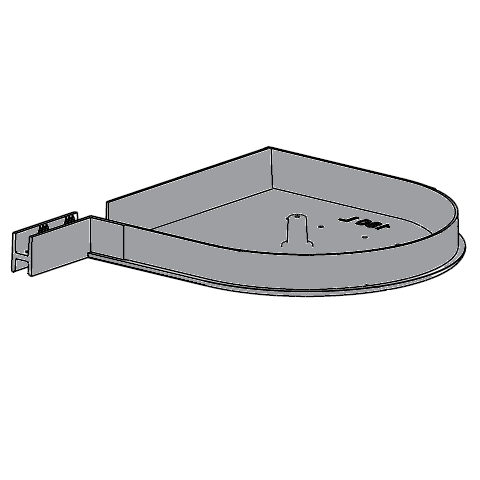 RK180D03 # Крышка боковая круглая алюминиевая серая