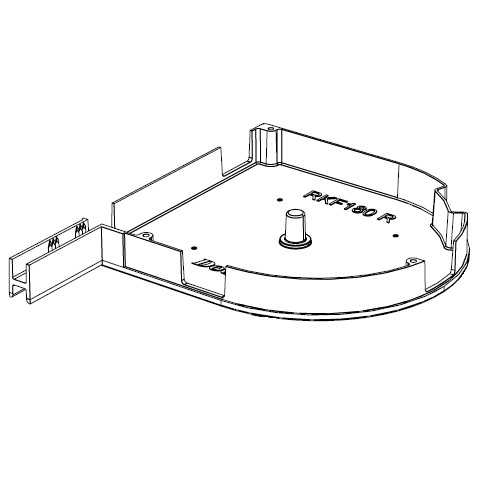 RKF16501 # Крышка боковая круглая алюминиевая белая