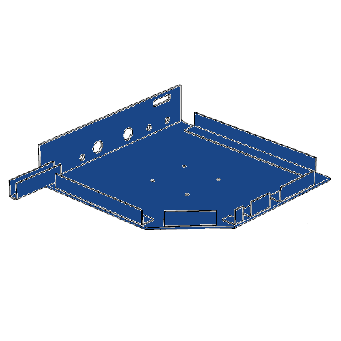 RK37506 # Крышка боковая стальная синяя