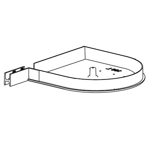 RK180D01 # Крышка боковая круглая алюминиевая белая