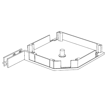 RK20501 # Крышка боковая алюминиевая белая