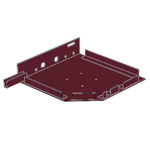 RK37507 # Крышка боковая стальная бордовая