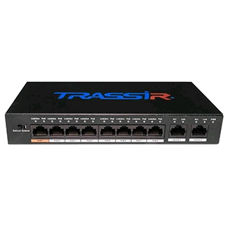 TR-NS1010-96-8POE # PoE-коммутатор с 8 PoE-портами и дальностью питания до 250 м