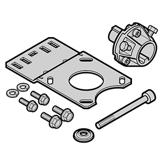 638290 # Комплект для монтажа редуктора для ворот других изготовителей, Цельный вал 1" Ø 35,0 мм