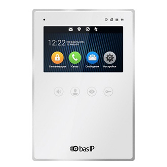 BAS-IP AZ-04 W v3 # Монитор IP домофона 4,3 дюйма, сенсорный