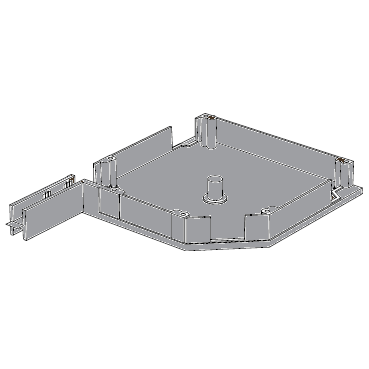 RK15003 # Крышка боковая алюминиевая серая