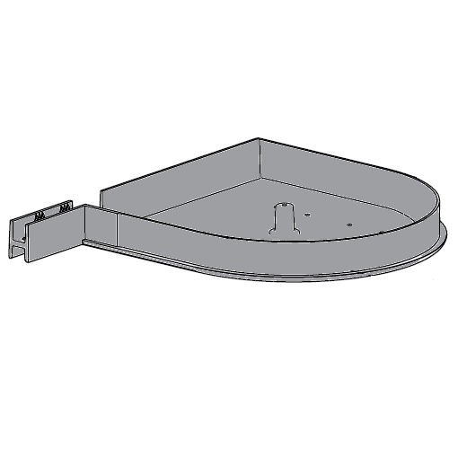 RK205D03 # Крышка боковая круглая алюминиевая серая